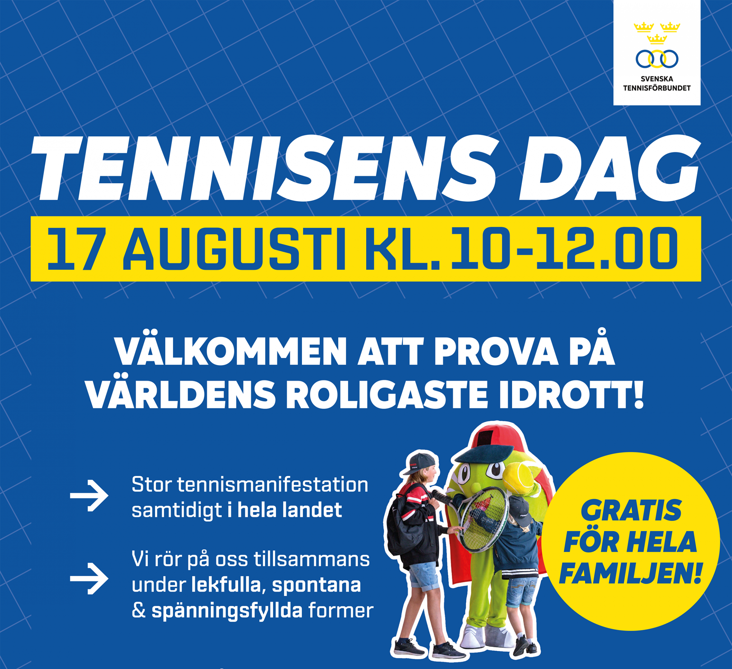 image: Öppet hus / Tennisens dag lör 17 aug kl 10-12!